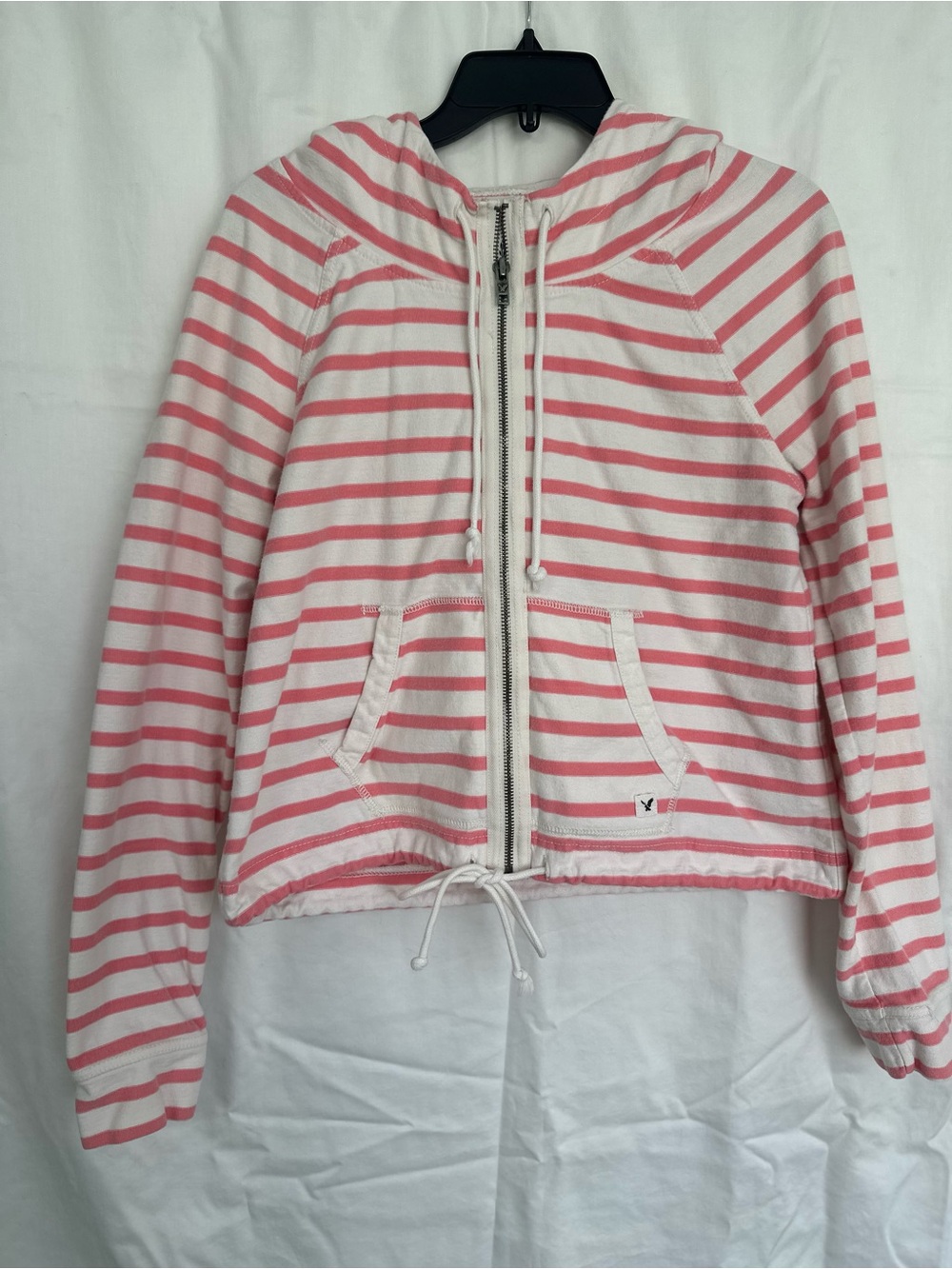 American Eagle Outfitters Pink and White Striped Top